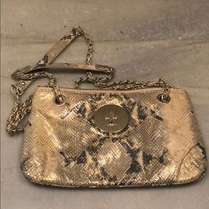 DKNY Snakeskin convertible purse chain strap